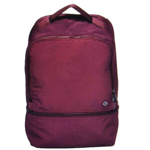 Lululemon City Adventurer Backpack Bag 20L Metal Hardware Black Cherry Maroon